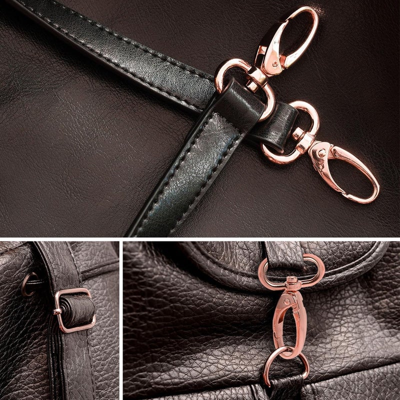 PECMER Purse Hardware for Bag Making 1 Inch Buckles for Straps-18 Pcs Rose Gold Swivel Clasp Snap Hooks D Ring Slider Buckles for Bag Purse Strap Dog Collar Making Supplies - Image 4